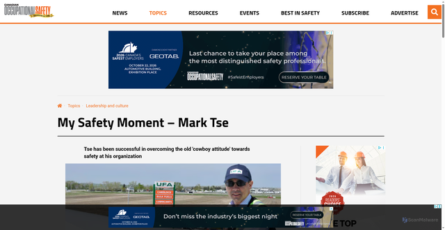Security scan screenshot of https://www.thesafetymag.com/ca/topics/leadership-and-culture/my-safety-moment-mark-tse/185484
