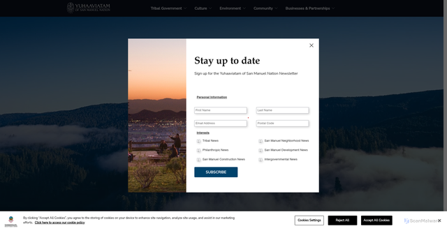 Security scan screenshot of https://sanmanuel-nsn.gov/