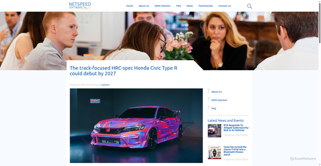 Security scan screenshot of https://www.netspeedsoftware.com/the-track-focused-hrc-spec-honda-civic-type-r-could-debut-by-2027/