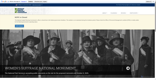 Security scan screenshot of https://www.ncpc.gov//