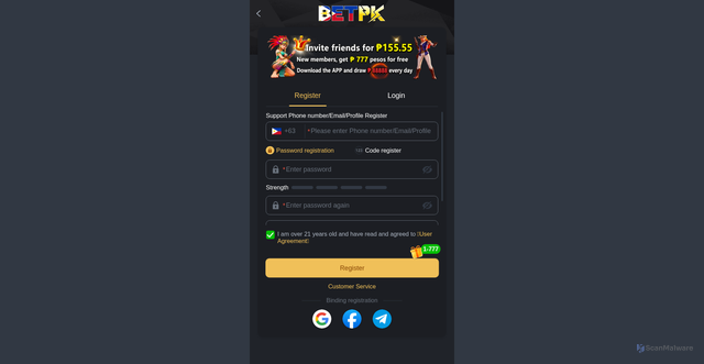 Security scan screenshot of https://444betpk.com