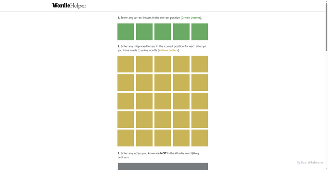 Security scan screenshot of https://wordlehelper.me/