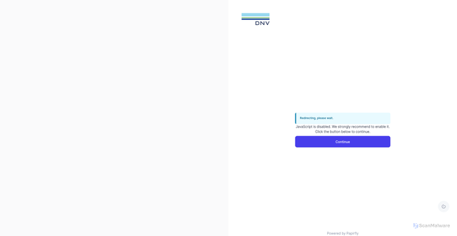 Security scan screenshot of https://brandcentral.dnv.com