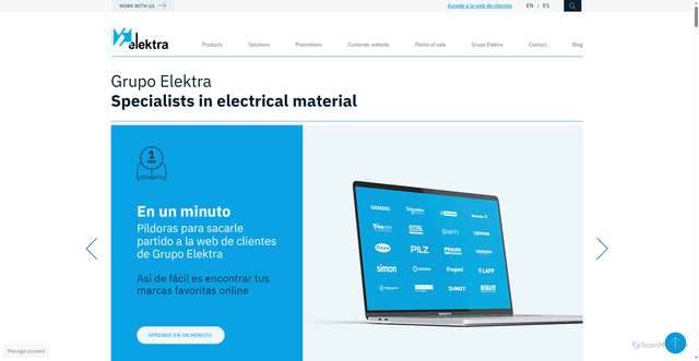 Security scan screenshot of https://grupoelektra.es