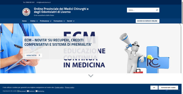 Security scan screenshot of https://www.medicilivorno.it/