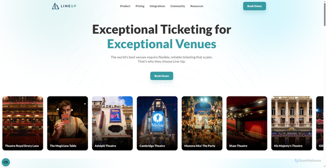 Security scan screenshot of https://line-up.tickets