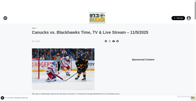 Security scan screenshot of https://973thegame.iheart.com/content/2025-11-05-canucks-vs-blackhawks-time-tv-live-stream-1152025/