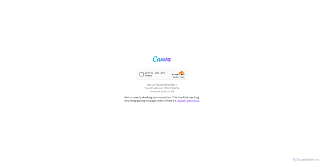 Security scan screenshot of https://canva.me