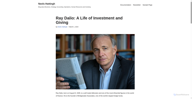 Security scan screenshot of https://www.neelshattingh.com/profiles/ray-dalio-a-life-of-investment-and-giving/