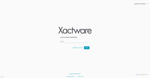 Security scan screenshot of https://www.xactanalysis.com