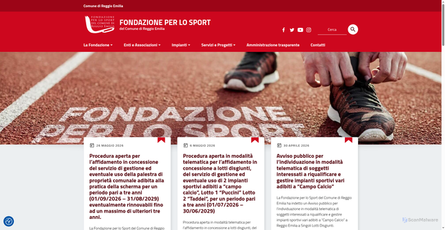 Security scan screenshot of https://www.fondazionesport.it