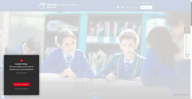 Security scan screenshot of https://www.harrislowewillesden.org.uk/