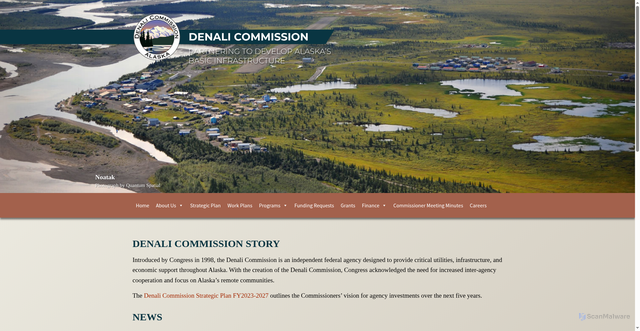 Security scan screenshot of https://denali.gov/