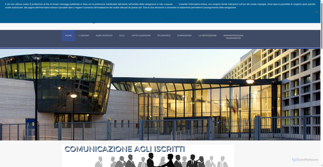 Security scan screenshot of https://www.avvocati.rimini.it/