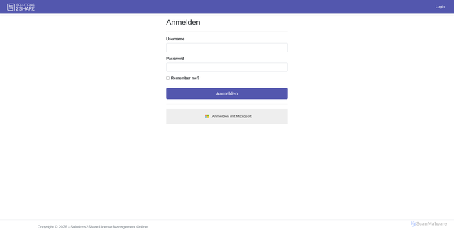 Security scan screenshot of https://s2slicensing.azurewebsites.net