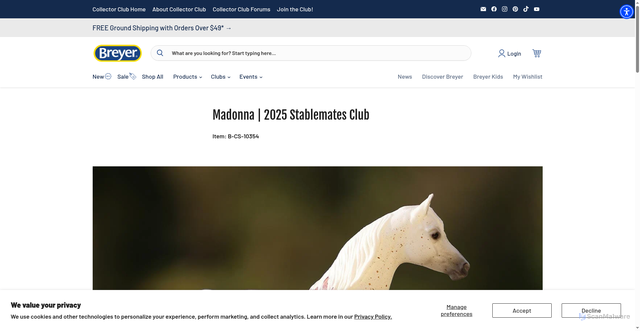 Security scan screenshot of https://www.breyerhorses.com/blogs/stablemates-club-models/madonna-2025-stablemates-club?srsltid=AfmBOorCjDe7w7K7w7YhK2Df9Owy3UIJ7uPy9oAFe08-T2WGcK5XM_-H