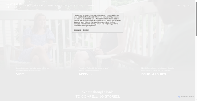 Security scan screenshot of https://wofford.edu