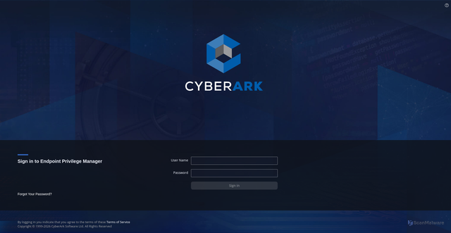 Security scan screenshot of https://uk.epm.cyberark.com