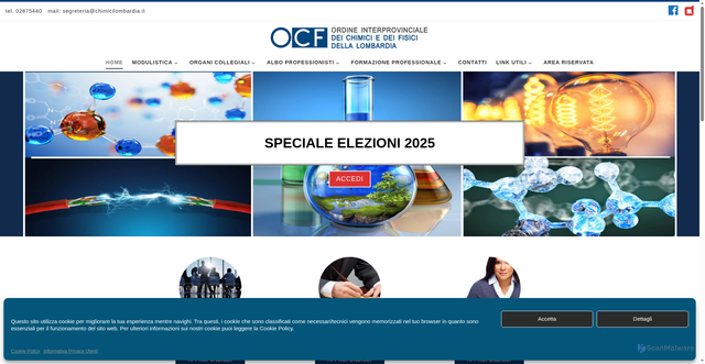 Security scan screenshot of https://www.chimicilombardia.it/