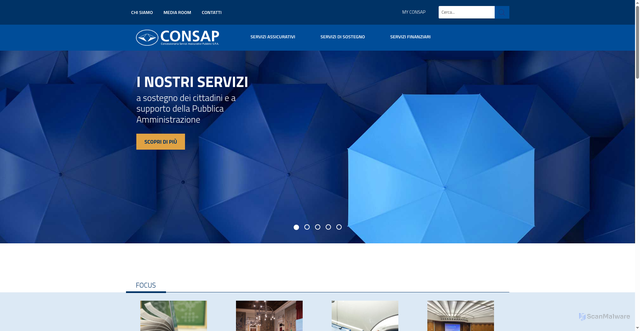 Security scan screenshot of https://www.consap.it/