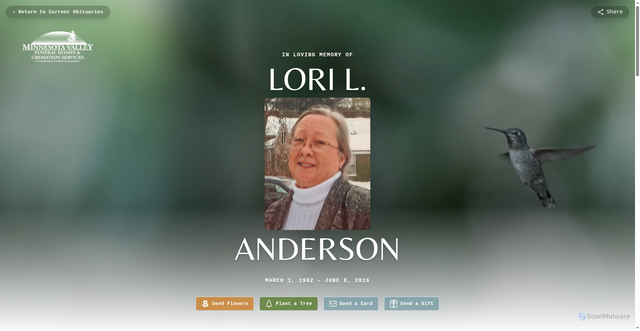 Security scan screenshot of https://www.mvfh.org/obituaries/lori-anderson