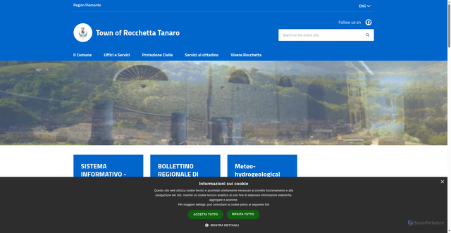Security scan screenshot of https://www.comune.rocchettatanaro.at.it/it