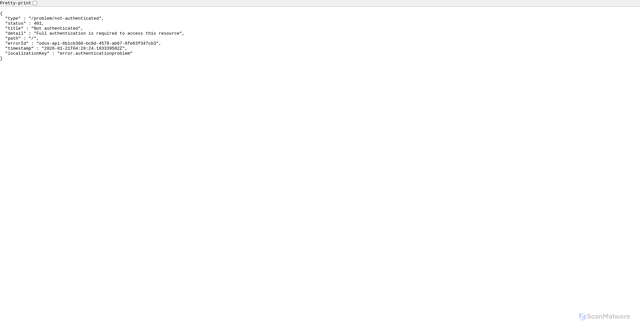 Security scan screenshot of https://api-develop.odus-prep.i.mercedes-benz.com