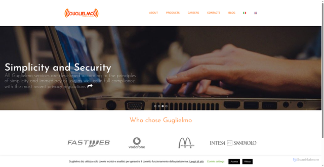 Security scan screenshot of https://guglielmo.biz