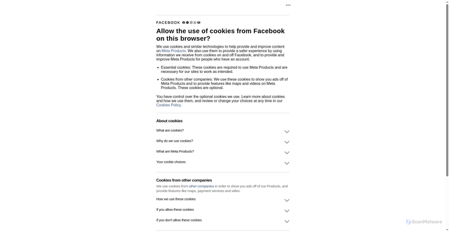Security scan screenshot of https://mbasic.alpha.facebook.com
