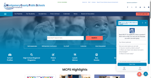 Security scan screenshot of https://montgomeryschoolsmd.org