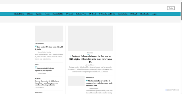 Security scan screenshot of https://dn.pt