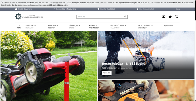 Security scan screenshot of www.skogsverktyg.se