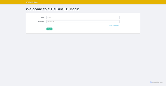 Security scan screenshot of https://dock.streamedup.com/login