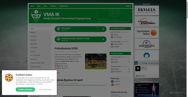 Security scan screenshot of https://vmaik.nu