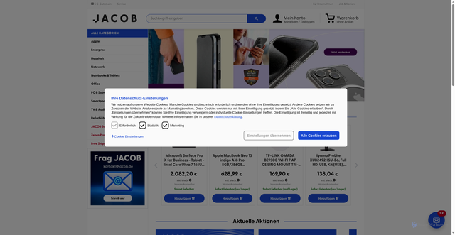 Security scan screenshot of https://jacob.de