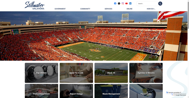 Security scan screenshot of https://stillwaterok.gov/