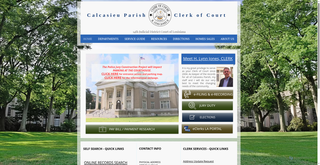 Security scan screenshot of https://www.calcasieuclerk.gov/
