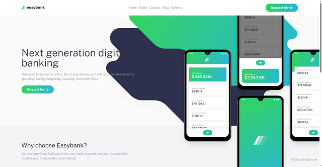 Security scan screenshot of https://www.easybank-landing-page-saakar.vercel.app/