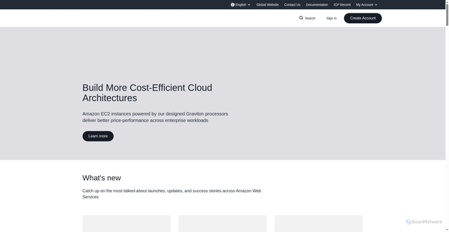 Security scan screenshot of https://signin.amazonaws.cn