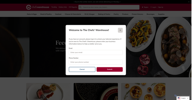 Security scan screenshot of https://links.chefswarehouse.com