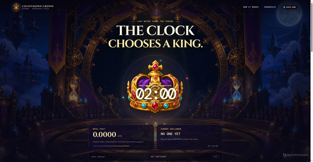 Security scan screenshot of http://countdown-crown-robinhood.okein.com/
