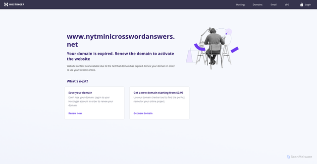 Security scan screenshot of https://www.nytminicrosswordanswers.net/