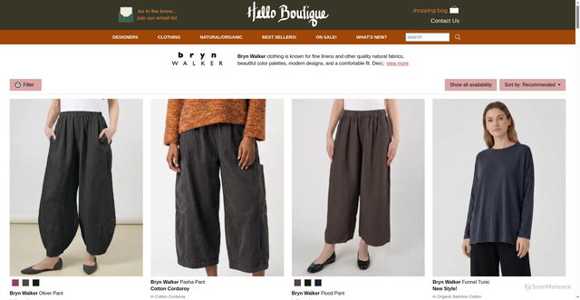 Security scan screenshot of https://www.helloboutique.com/Bryn-Walker?srsltid=AU7gw4UZipdXZT4ljq4H54TQGM_CMpbqXqQnNLzqbC1GgF0Wlwe4WRGo