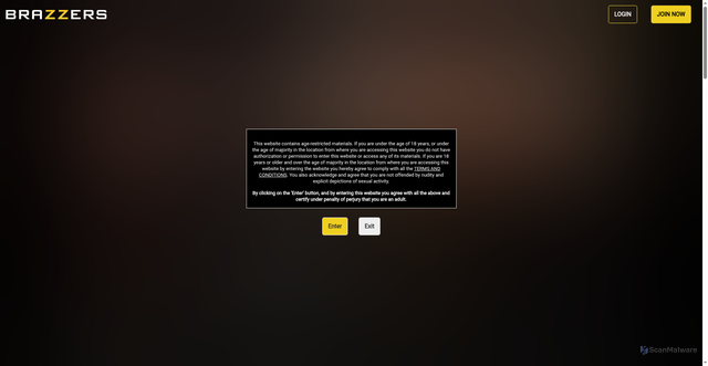 Security scan screenshot of https://brazzers.com