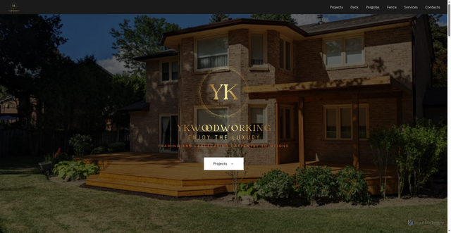 Security scan screenshot of https://ykwoodworking.pages.dev/