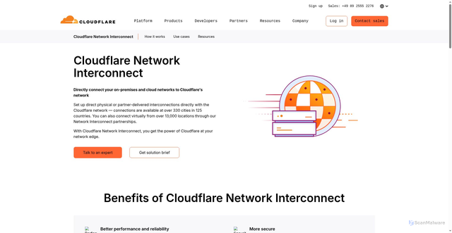 Security scan screenshot of https://cmv-7d9.pages.dev/network-services/products/network-interconnect/