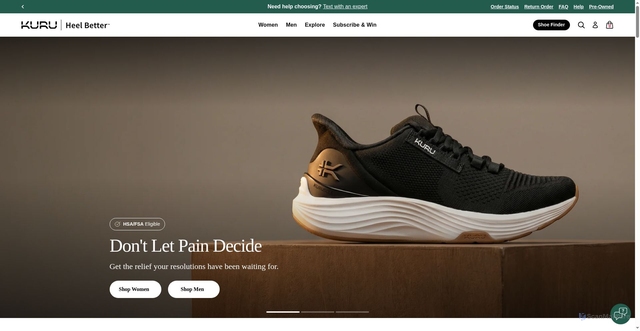Security scan screenshot of https://kurufootwear.com