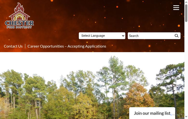 Security scan screenshot of https://www.chesterfiredistrictsc.gov/