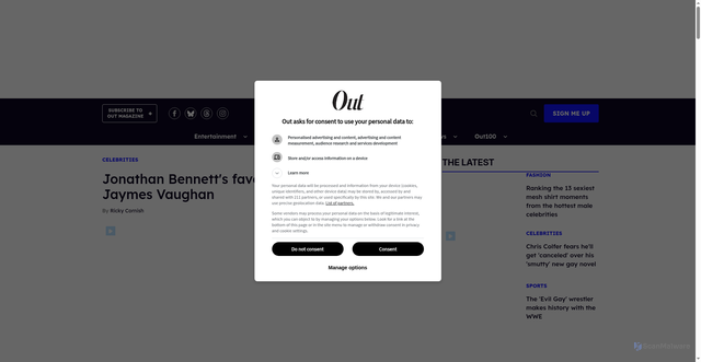 Security scan screenshot of https://www.out.com