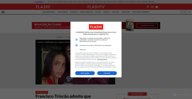 Security scan screenshot of https://www.flash.pt/flashtv/detalhe/francisco-trincao-admite-que-o-bigode-e-preferencia-da-namorada-constanca